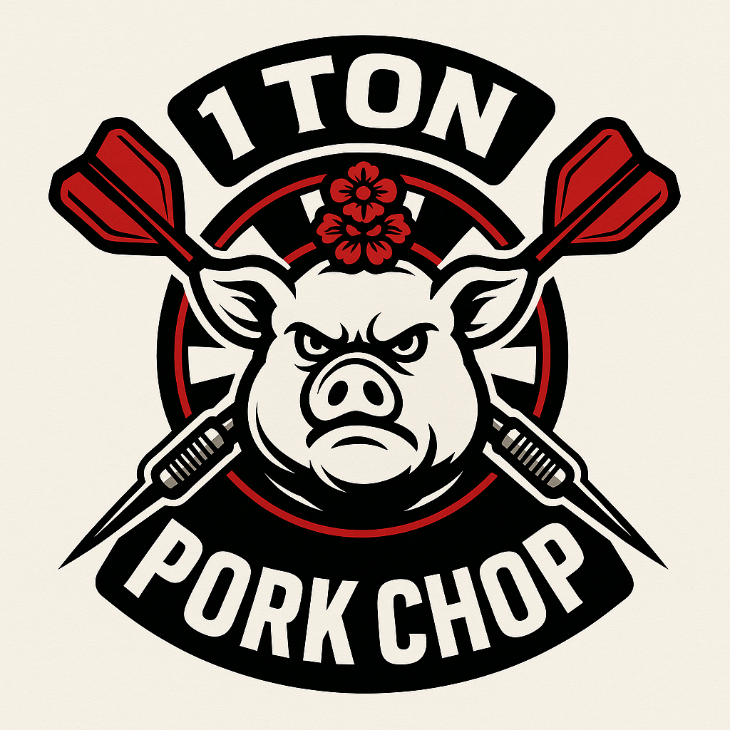 Pork Chop's Flower Stack & Pork Chop throwing darts in the ADO American League
