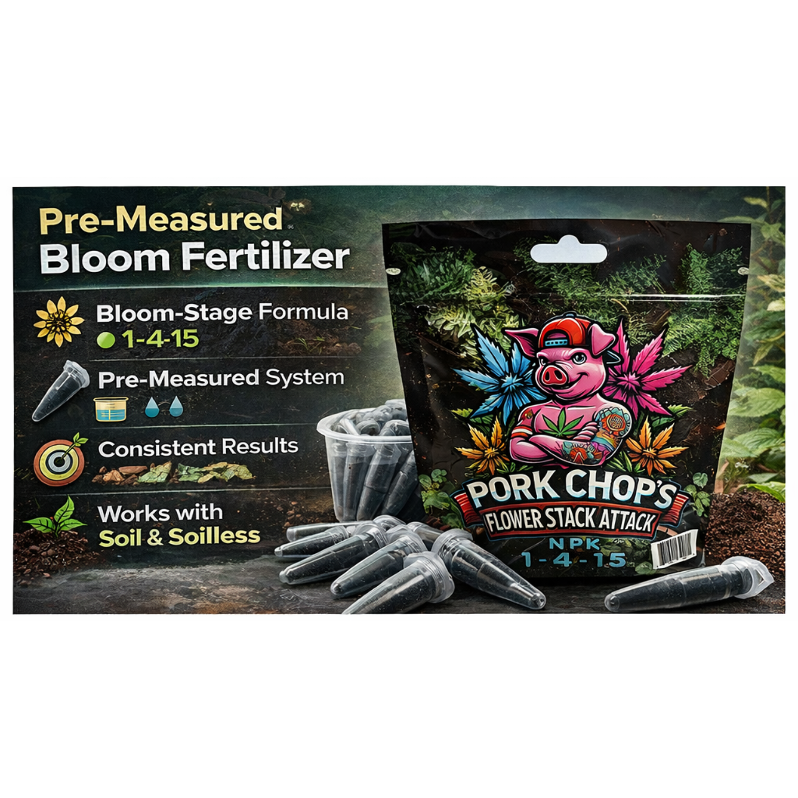 Pork Chop's Flower Stack